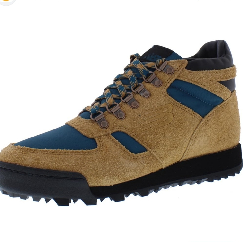 Size 8 New Balance Unisex Rainier Tan Blue Hiking Shoes mens or women's New